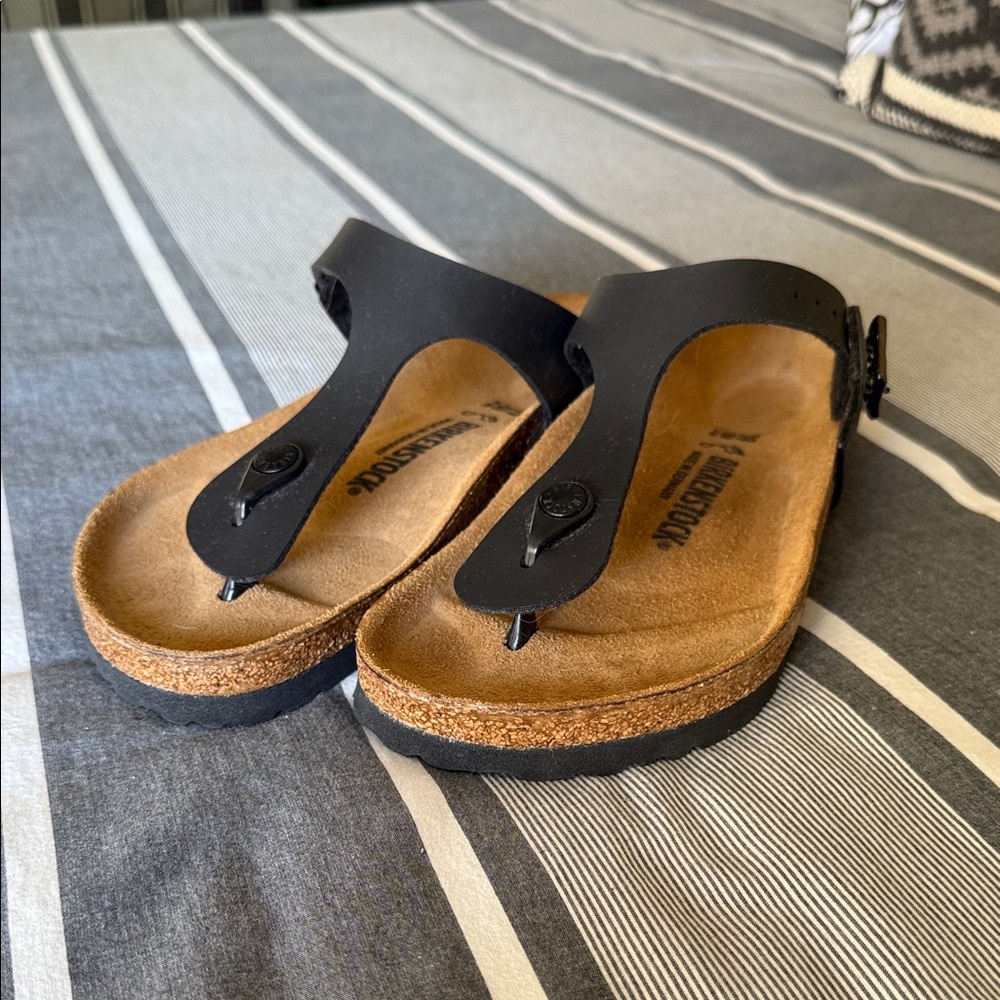 Birkenstock Black and Brown Sandals